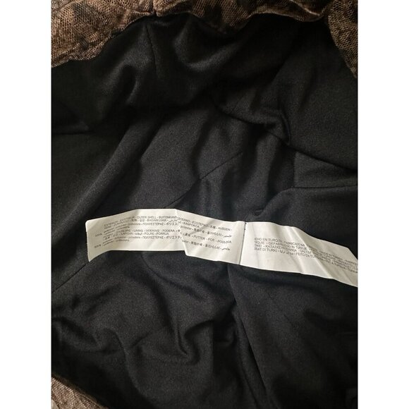 Zara Dress Draped Tulle Mini Long Sleeve in Snakeskin Brown Size S New - Picture 6 of 16